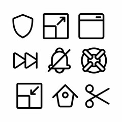 essentials icon set with outline style for presentation and banner