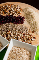 Homemade muesli healthy organic vegan food