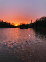 sunset in university of nottingham