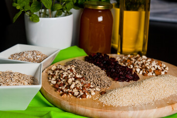 Homemade muesli healthy organic vegan food