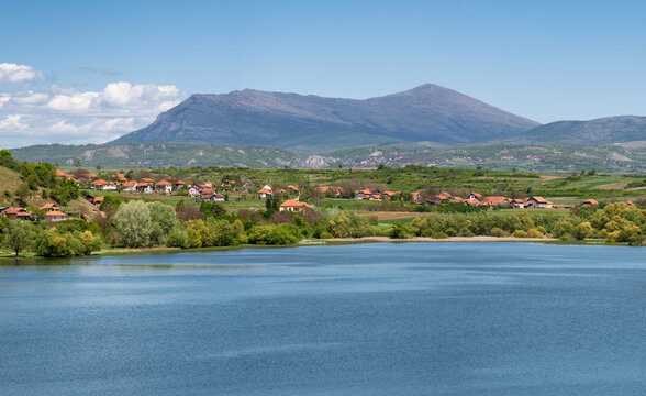 Bovan Lake and mountain Rtanj near Sokobanja in Serbia