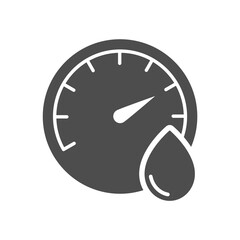 moisture meter silhouette vector icon isolated on white background. thermometer icon for web, mobile apps, ui design and print