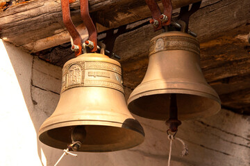 Bells on the belfry of St. Sophia Cathedral in Veliky Novgorod