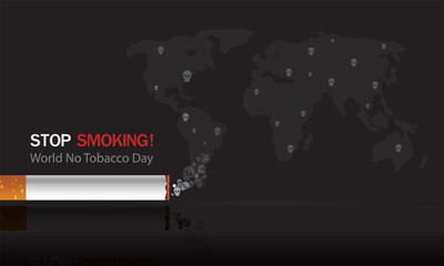 Illustration of a Background For World No Tobacco Day.