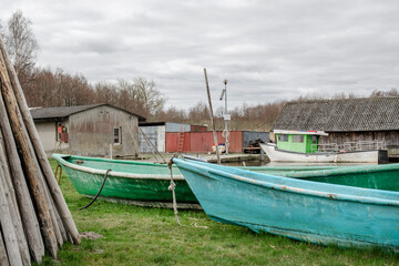 Przystań rybacka w Izbicy nad Jeziorem Łebsko
