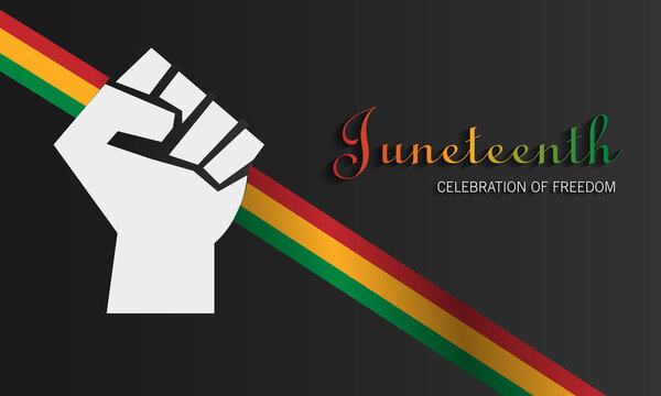 Juneteenth Freedom Day. June 19 African American Liberation Day. Black, red and green. Vector illustration