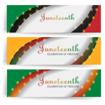 Juneteenth Freedom Day. June 19 African American Liberation Day. Black, red and green. Vector illustration