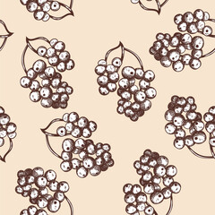 Seamles Pattern Of Black Currant