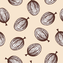 Seamles Pattern Of Gooseberry