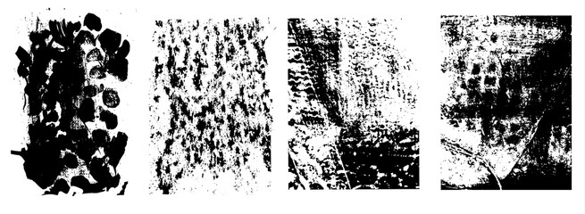 set of grunge artistic textures
