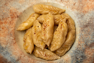 Circassian Ravioli or Potato Ravioli. Local names Psihalive, Haluj, Hingel, Metaz, Potato Ravioli