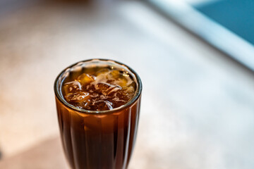 cold brew iced coffee. Urban coffee shop.