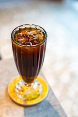 cold brew iced coffee. Urban coffee shop.