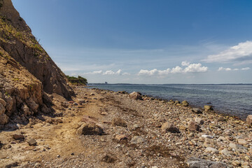 The Baltic Sea coast and the cliffs of Brodten, Schleswig-Holstein, Germany