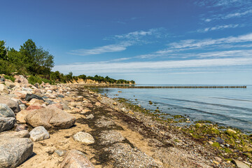 Fototapeta na wymiar The Baltic Sea coast in Redewisch near Boltenhagen, Mecklenburg-Western Pomerania, Germany
