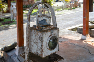 Fototapeta na wymiar old rusty lantern