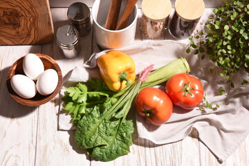 料理前のキッチンの風景
