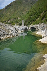waterfall in the mountains