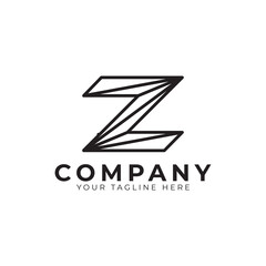 Initial Letter Z line logo design. Geometric Line Style. Graphic alphabet symbol. Usable for Business and Branding Logos. Flat Vector Logo Design Ideas Template Element.
