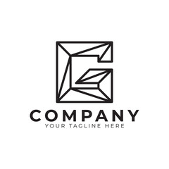 Fototapeta premium Initial Letter G line logo design. Geometric Line Style. Graphic alphabet symbol. Usable for Business and Branding Logos. Flat Vector Logo Design Ideas Template Element.