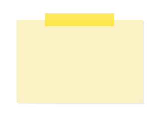 メモ用紙のフレーム素材、イラスト （マスキングテープ、横長バージョン）