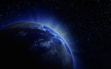 Earth viewed from outer space. Elements of this image furnished by NASA.