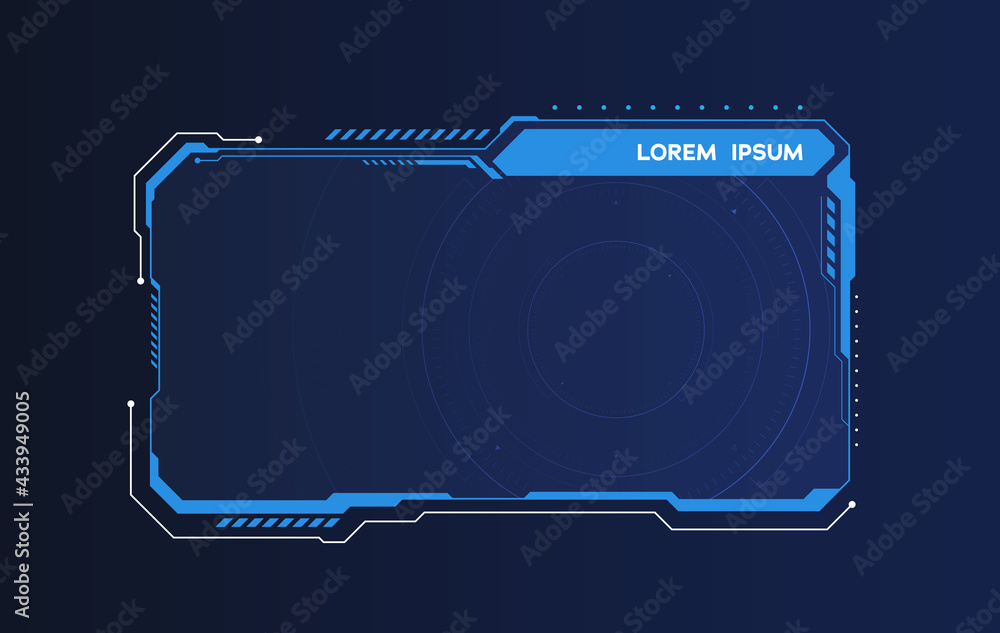 Poster abstract hud ui gui future futuristic screen system virtual design. vector illustration eps10