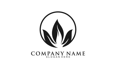 Luxury leaf vector logo