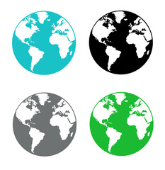 world globe vector illustration