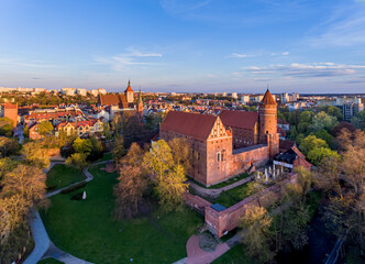 Castle of the Warmian Chapter in Olsztyn - Panorama of the city of Olsztyn from a bird's eye view
