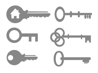 Key vector illustration icon set