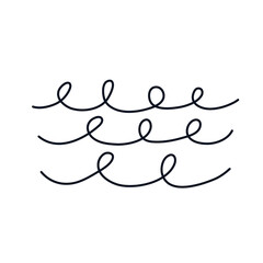 Waves doodle logo icon sign Hand drawn ink sketch symbol Scribble sea ocean emblem Cartoon children's style design Fashion print clothes apparel greeting invitation card cover flyer poster banner
