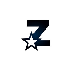 Letter Z star logo. Usable for Winner, Award and Premium Logos.