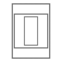 Set of simple rectangular frames. Black and white color.