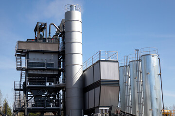 Asphalt concrete plant. Equipment for the production of asphalt, cement and concrete.