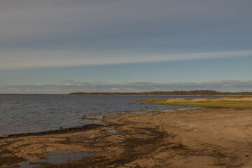Springtime landscape at the Burtnieku lake in Latvia