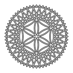 Ancient Ukrainian Solar Symbol. Vector clipart. All parts are available for coloring.