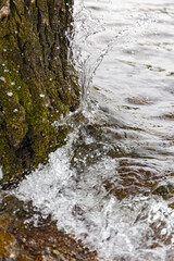 water flowing over rocks