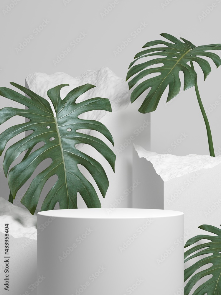 Poster abstract background minimal style for product branding. mock up scene and empty space. 3d render