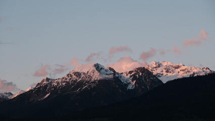 Sunset in Belledonne mountain range