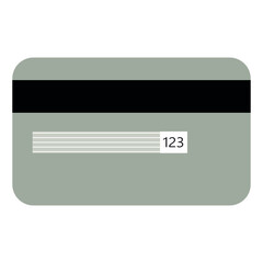 Credit card. Vector card instead of cash to contact financial transactions isolated on white background.