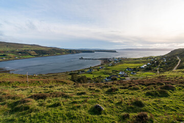 Scottish landscapes: Uig at Inner Hebrides, Isle of Skye, Scotland, UK