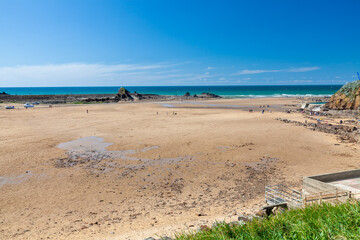 Fototapeta na wymiar Summerleaze Beach Bude Cornwall