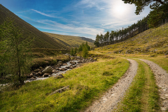 Loch Lee Glen Esk Circular Walk is a 15.8 kilometre loop trail located near Brechin. The trail is primarily used for hiking, walking, nature trips, and bird watching.