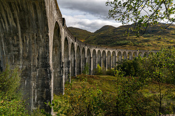 The Glenfinnen viaduct is built from mass concrete, and has 21 semicircular spans of 50 feet (15...
