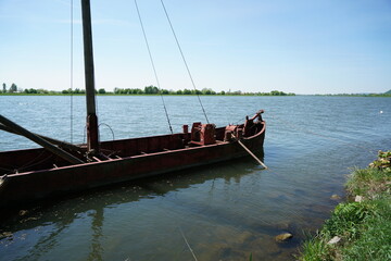 Fototapeta premium Danube river and its old waters are photographed in Bavaria near Regensburg