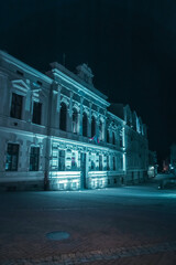 Illuminated town hall 