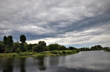 clouds over the river