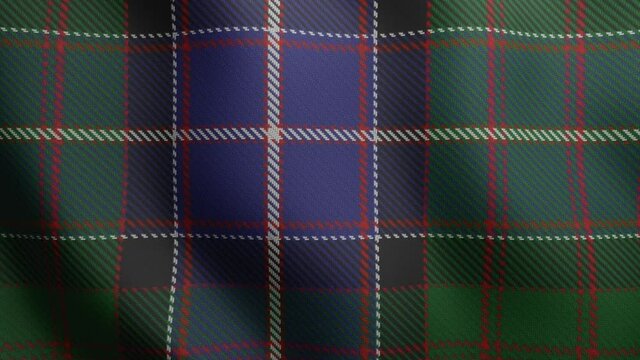 Traditional tartan pattern of canadian territory Ontario. 3d waving fabric texture