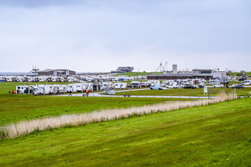 A campsite on the North Sea in Lower Saxony Germany
